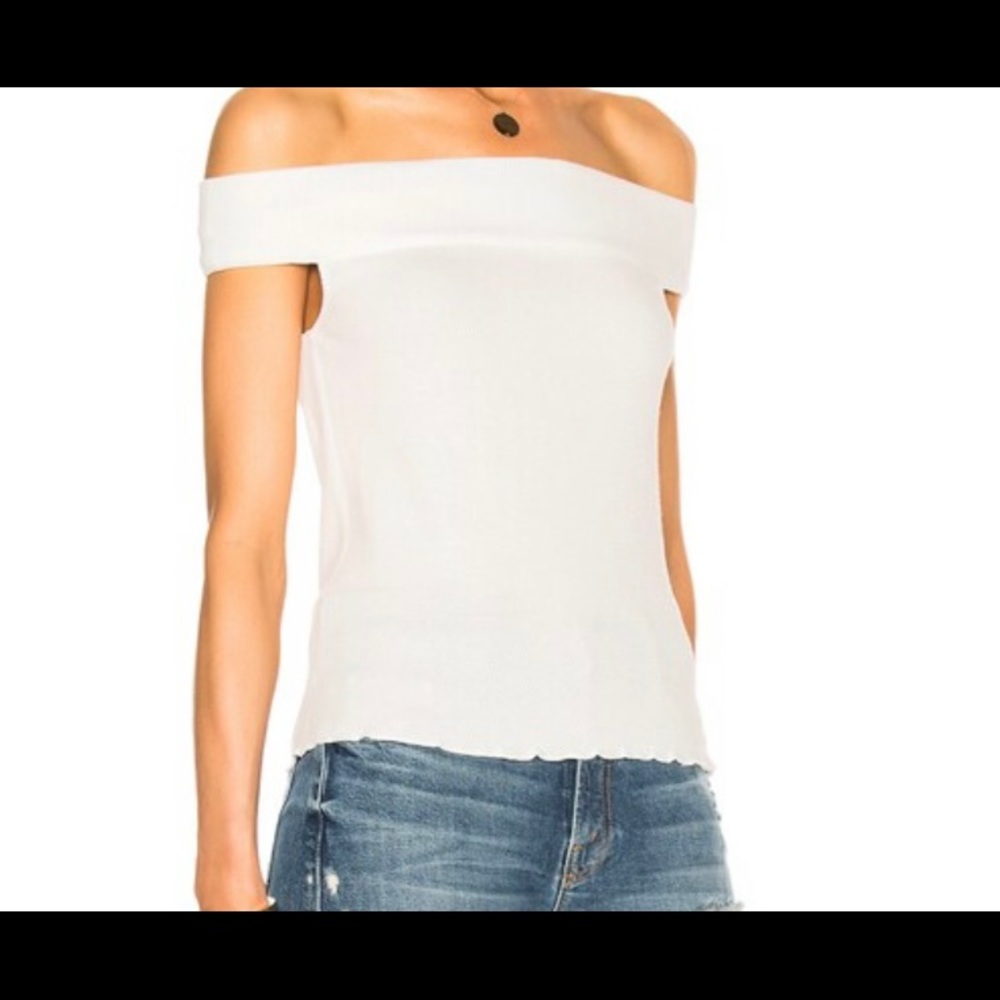 Blanc thermal off the shoulder top